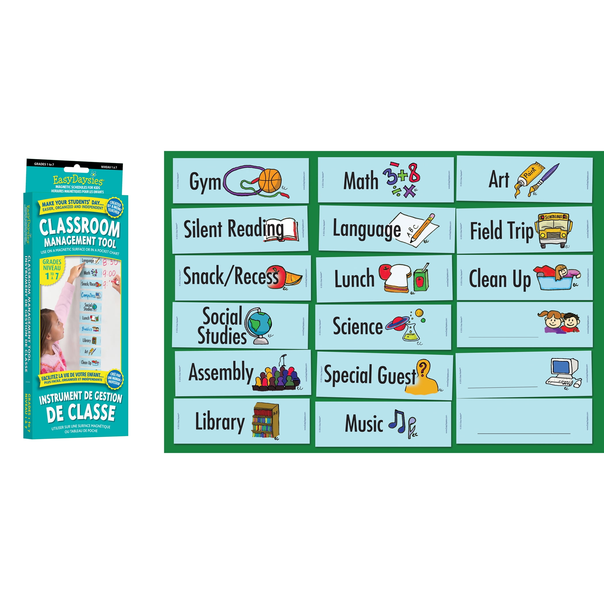 Gr 1-7 Daily Classroom Schedule Visual - Walmart.com