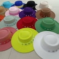 thumbnail image 4 of Sombrero de Fedora para hombre y mujer, sombrero de jazz con letras Rosas y rojas, cinta de diamantes de imitación, novedad de primavera, venta al por mayor, 4 of 4