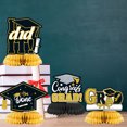 thumbnail image 4 of Jinswick Graduation Party Decorations Congrats Grad Table Centerpiece Class of 2025 Honeycomb Table Toppers for Graduation Party Supplies Design 9PCS Black, 4 of 6