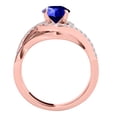 thumbnail image 2 of Mauli Jewels Engagement Rings for Women 1.15 Carat Created Tanzanite and Diamond Engagement Ring Crafted 4 Prong 14k Solid Rose Gold, 2 of 6