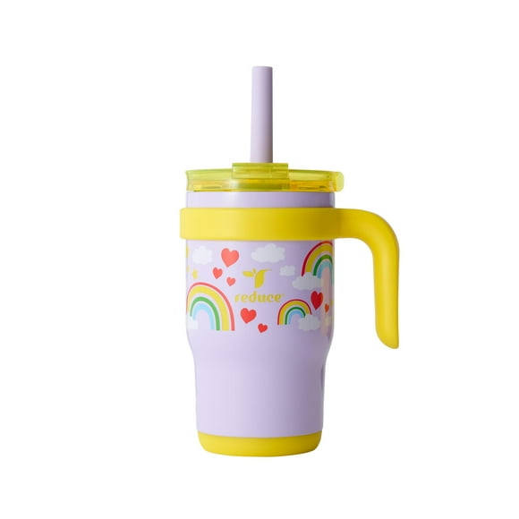 Vaso REDUCE Coldee Kids de 400 ml con tapa, pajita de acero inoxidable
