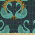 thumbnail image 2 of Ambesonne Swan Fabric by the Yard Upholstery, Aquatic Birds and Sun Pattern, 10 Yards, Dark Violet Blue Teal, 2 of 5