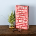 thumbnail image 2 of Primitives by Kathy Patriotic-Inspired Box Sign, 6 x 11-Inches, A Veteran, 2 of 2