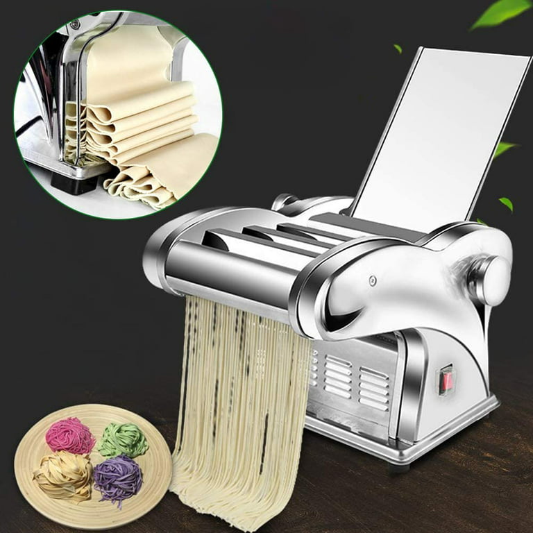 Electric Pasta Maker Commercial Noodle Pressing Machine with 3MM/9MM Dual  Purpose Knife Cutter for Spaghetti Lasagna Linguine Dough Width 24CM Large