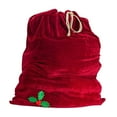 thumbnail image 4 of GUOOL Santa Claus Gift Bag with Drawstring Velvet Christmas Bag Durable Storage Bag Large Santa Gift Sack for Party Favors Festival Red, 4 of 9
