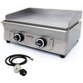 thumbnail image 4 of LPG Gas Grill Griddle Stainless Steel LPG Gas Grill Griddle Camp Countertop Flat Cooking Griddle Grill 2800Pa, 4 of 9