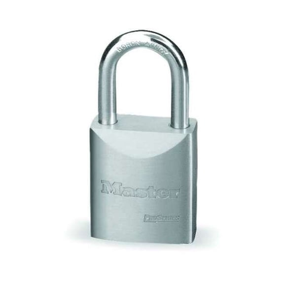 Master Lock Keyed Padlock, 29/32 in,Rectangle,Silver 7050NKA