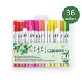 thumbnail image 1 of 36 Packs Dual Tip Colored Pens Brush and Fine Tip Pens Double Head Ended Colorful Drawing Pens Art Pens Felt Tip Coloring Writing Painting Lettering Markers (36 Assorted Colors), 1 of 5
