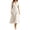 White, variant on Women's Elegant Satin Pleated Midi Dress V Neck Collar Short Sleeve Ruched Wedding Guest Dresses (Red M)