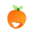 thumbnail image 4 of Gorro de peluche naranja, cálido y divertido, con forma de fruta, para actuaciones en el escenario, bailes de máscaras., 4 of 8