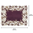 thumbnail image 4 of Placemats Set of 4 for European Dining Table, Table Placemats, Rectangular PVC Vinyl, 12x18 Inches - Plum Gold, 4 of 8