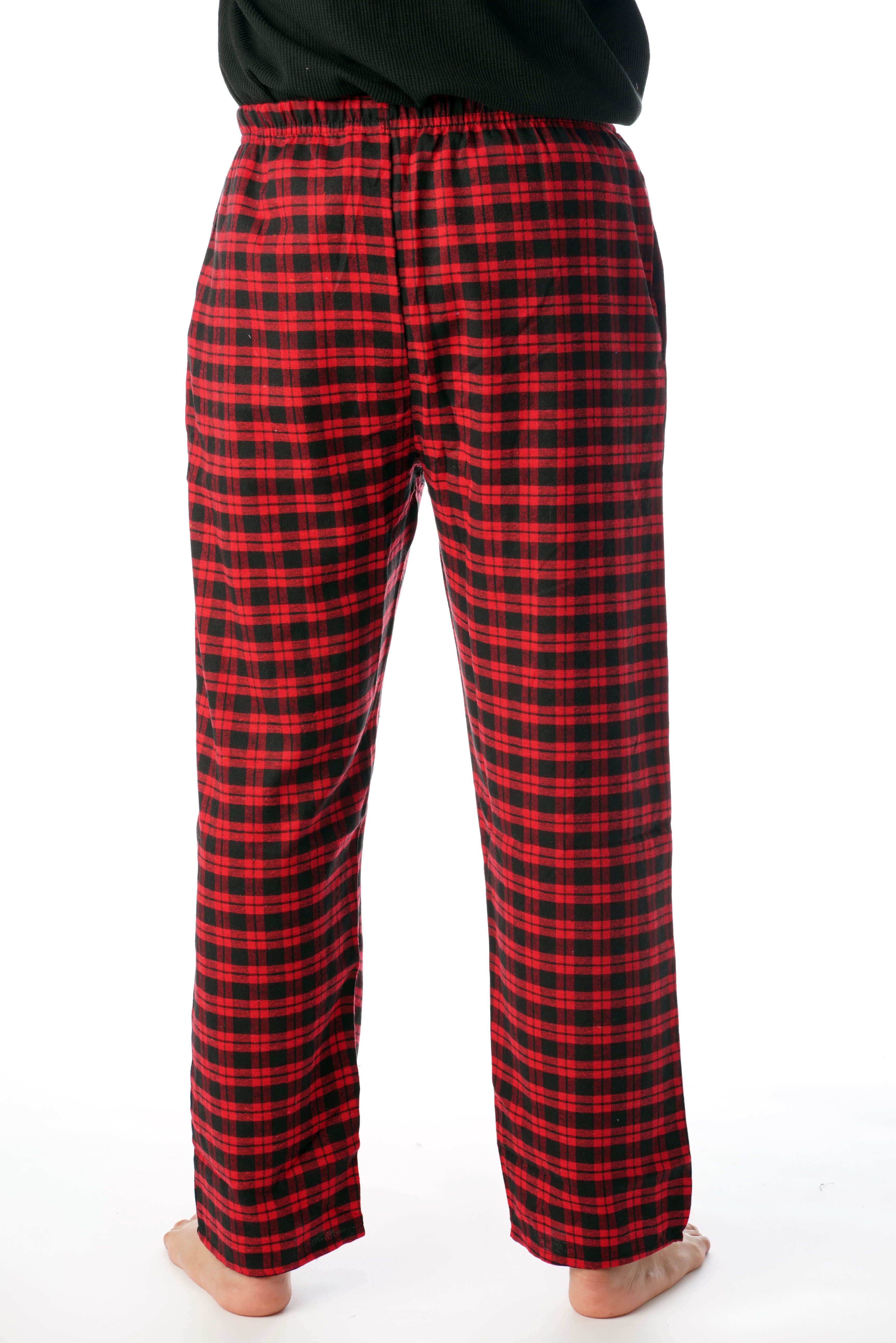 Men's Flannel Buffalo Plaid Pajama Pant in Charcoal