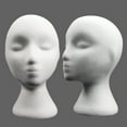 thumbnail image 6 of Vnanda 2Pcs/Set Wig Head - Tall Female Foam Mannequin Wig Stand and Holder for Style, Model And Display Hair, Hats and Hairpieces, Mask, 6 of 7