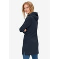 thumbnail image 2 of ellos Women's Plus Size Hooded Sweatshirt Tunic - 22/24, Rich Navy, 2 of 6