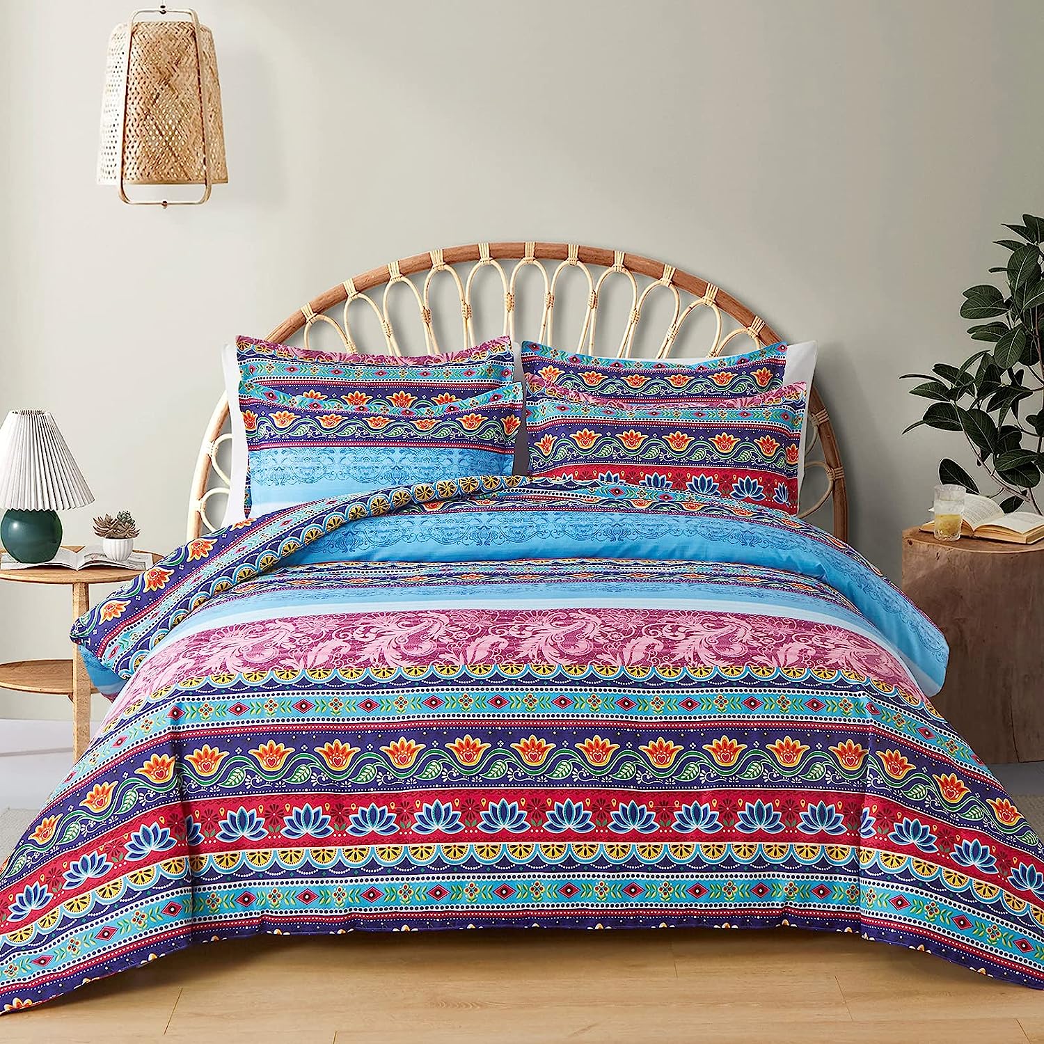 Floral Comforter Set Size Blue Flower Reversible Bed Comforter Sets