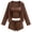 Brown 14, variant on Karymi Summer Tops for Women 2026 Polka Dot 3 Piece Set, Long Sleeve Button Front Cardigan, Square Neck Crop Cami Top, Drawstring Elastic Waist Shorts, Vacation Outfit