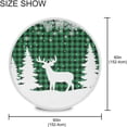 thumbnail image 4 of Coolnut Christmas Buffalo Check Round Tablecloth, Washable Oil Proof Table Cover for Kitchen Holiday Party Wedding Picnic Decoration, 4 of 7