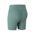 thumbnail image 4 of SELONE Womens Shorts for Summer Dressy With Pockets Shorts Workout High Waist High Rise Fitted Stretchy Yoga Athletic High-waist 3-point Belt Tight Quick-drying Stretch Fitness 3-point Outings Green M, 4 of 4