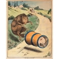 thumbnail image 2 of Elizabeth Tyler Wolcott 12x14 Black Ornate Wood Framed Double Matted Museum Art Print Titled: The Three Little Pigs (1920), 2 of 5