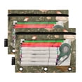 thumbnail image 2 of 2 Pack Flip Folders with Clear PVC Window Binder Pouches 3-Ring Binder Organizer for Office & Home Chickens with Wildflowers and Grasses, 2 of 6