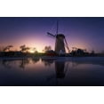 thumbnail image 2 of Pablo De, Juan 18x13 Gold Ornate Wood Framed with Double Matting Museum Art Print Titled - Kinderdijk 1, 2 of 4