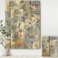 thumbnail image 3 of Designart 'Jewel Floral Garden II' Modern Farmhouse Print on Natural Pine Wood, 3 of 3