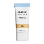 COVERGIRL Clean Matte BB Cream for Oily Skin, 540 Medium, 1 fl oz, Oil-Free BB Cream Foundation