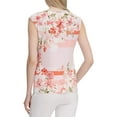 thumbnail image 2 of CALVIN KLEIN Womens Pink Floral Sleeveless Keyhole Top  Size: M, 2 of 3