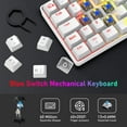 thumbnail image 6 of ZIYOULANG T60 Wired Gaming Keyboard 60% Mechanical Keyboard Mini Portable 61 Keys Multi Color RGB Illuminated LED Backlit Waterproof for PC/Mac PS4 Xbox Gamer, Typist, Travel- White/Red Switch, 6 of 6