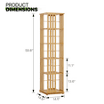 thumbnail image 2 of Magshion Bamboo 5 Tiers Open Rotating Bookcase, Display Organizer Shelf, Natural, for Home, 2 of 9