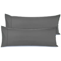 Nestl Body Pillow Case, Microfiber Body Pillow Covers, Body Pillowcase Size (20"x54"), Set of 2, Gray