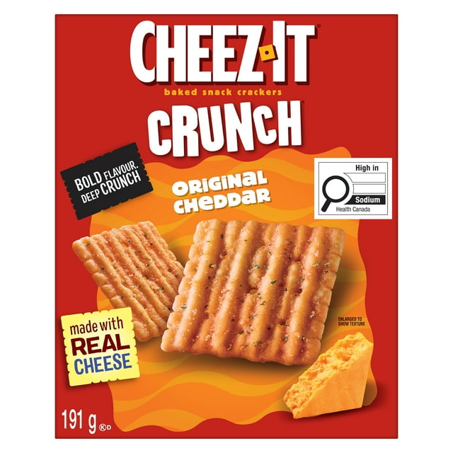 Cheez-It Baked Snack Crackers Crunch Original Cheddar 191g