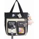thumbnail image 1 of Tool Bag Black Kawaii Backpack One Size Girls Shoulder Tote Bag With Cute Accessories Pins Aesthetic Crossbody Bag School Bag Casual Handbag, 1 of 5