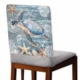 thumbnail image 2 of Sea Turtle Chair Covers Set of 6 Coral Starfish Chair Back Covers Stretch Removable Washable Chairs Slipcovers Chair Protector for Dining Room Kitchen Party Decor, 2 of 5