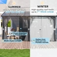 thumbnail image 6 of AECOJOY 20' x 12' Lean to Gazebo with Netting and Curtain Outdoor Hardtop Gazebo Aluminum Metal Pergola ​For Garden, Patio, Backyard-​Dark ​Gray, 6 of 8