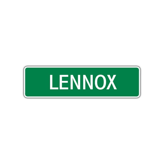 Lennox Girls Children Name Letter Printed Plaque Decoration Indoor Outdoor Unique Label Wall Novelty Aluminum Metal Sign 4"x18"