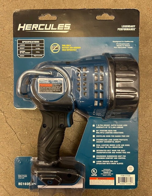 HERCULES 20V Cordless, 2200 Lumen Spotlight - Tool Only