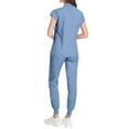 thumbnail image 3 of Fgvctg Scrub Sets for Woman Plus Size Scrubs Stretchy V-Neck Yoga Scrub Pants and Tops Medical Scrub Sets Nursing Top with Pockets Light Blue M, 3 of 3