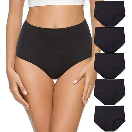 

Best Gift! MIARHB High Waist Underpants Women s Cotton Large Size Sexy Print Five PC Briefs