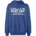 thumbnail image 2 of OXI Hoodie Sweatshirt - Welcome To The Dark Side, Basic Casual Hoodie for Men's and Women Fleece Hoodie Long Sleeve - Indigo Blue Medium, 2 of 3