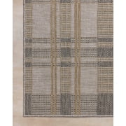 Loloi Birch Bone / Gold 18 x 18 Indoor/Outdoor Sample Rug