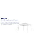 thumbnail image 6 of Emma + Oliver White 10'x10' Weather Resistant, UV Coated Pop Up Canopy Tent with Reinforced Corners, Height Adjustable Frame and Carry Bag, 6 of 11