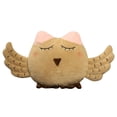 thumbnail image 1 of Cojín de peluche con forma de búho beige, 20 cm, 1 of 1