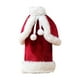 thumbnail image 2 of Vestido Decorativo Navideño de Terciopelo Dorado para Botella de Vino | Poliéster Rojo | 24X24Cm | Decoración de Mesa para El Hogar | 1 Unidad, 2 of 6