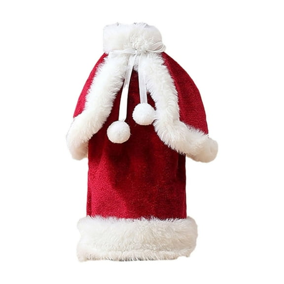 Christmas Wine Bottle Covers Decoration Plush Xmas New Year Dining Table Decor Party Gift