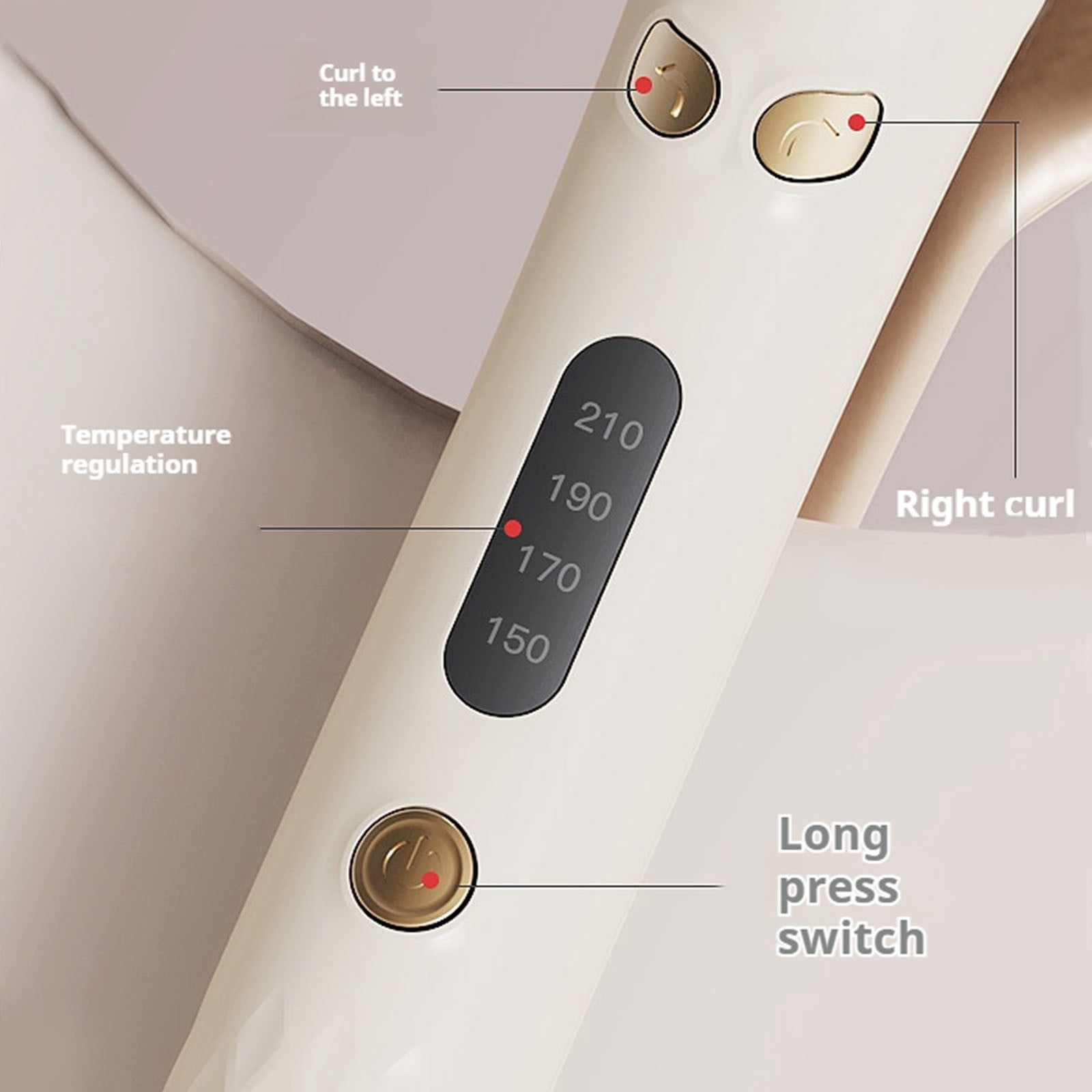Fully Automatic Curling Stick, Portable Rotating Curler, Hair Curler with Temperature Control, No-Harm Curling Iron for Effortless Styling