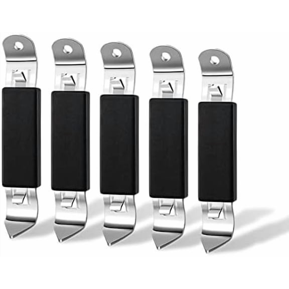 5 Pack Magnetic Bottle Openers Stainless Steel Flat Bottle Opener, Solid and Beer Openers Small Bottle Opener Can Tapper with Magnet for Camping and Traveling$$Home Decor, Kitchen, & Other