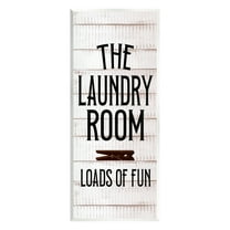 Stupell Industries Laundry Room Plank Pattern Typography Painting Unframed Art Print Wall Art, 7 x 17