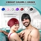 thumbnail image 5 of Gorro de natación VIRSIDI de silicona para mujeres, hombres y adultos, paquete de 2 unidades, color negro y rosa, 5 of 7
