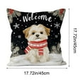 thumbnail image 3 of HCBY Christmas Winter Maltese Decorative Throw Pillow Covers, Dog Terrier Decorative Throw Pillows, Snowflake Porch Outdoor Pillowcase, Sofa Couch Cushion Case Home Decor Gift, 3 of 6